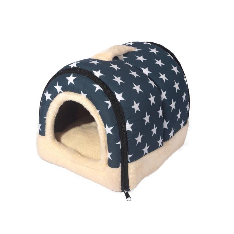 2 in 1 Cosy Igloo Cave – Blue stars / S