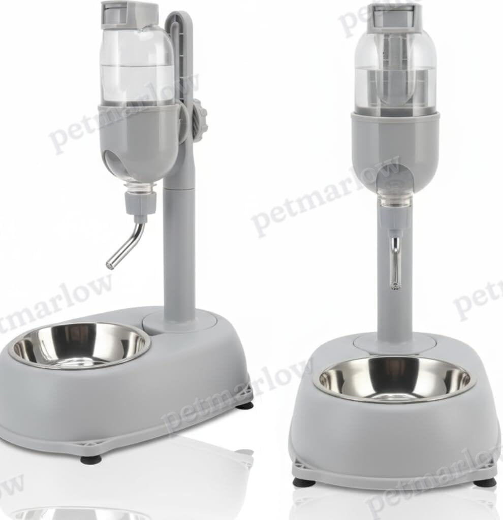 2-in-1 Large Dog Water Bowl Dispenser – Adjustable Stand – view 2