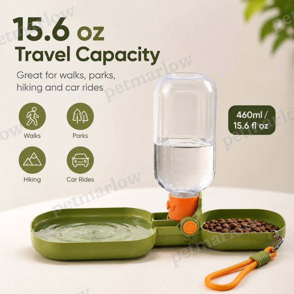 2-in-1 Leak-Resistant Folding Pet Travel Bottle & Bowl (15.6 fl oz) – view 5
