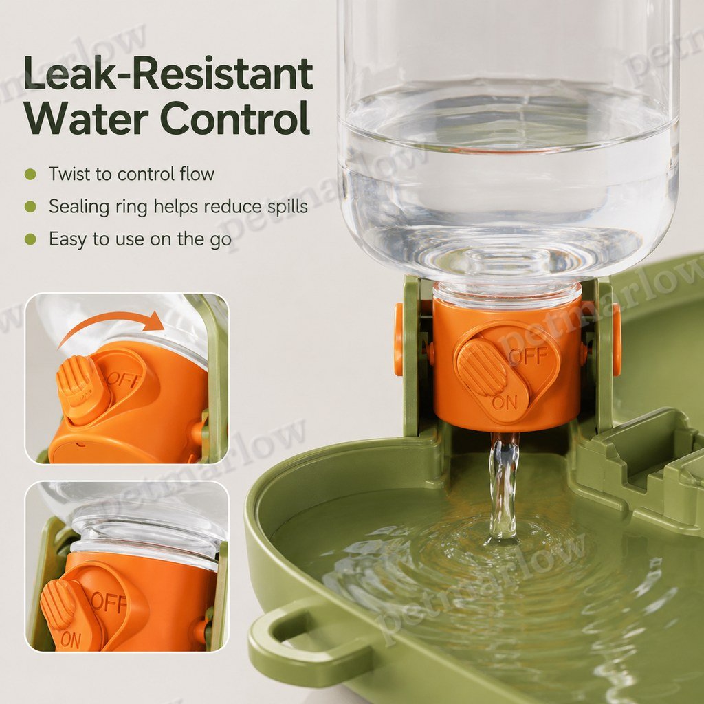 2-in-1 Leak-Resistant Folding Pet Travel Bottle & Bowl (15.6 fl oz) – view 6