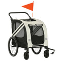 2-in-1 Pet Bike Trailer for Small Dogs – White / 810x250x625 mm
