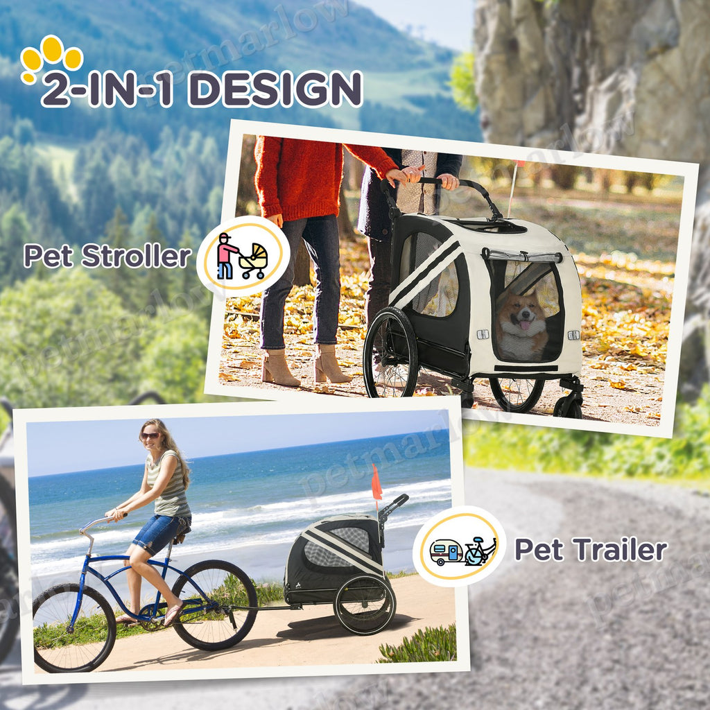 2-in-1 Pet Bike Trailer for Small Dogs – view 4