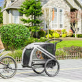 2-in-1 Pet Bike Trailer and Stroller for Dogs – Grey / 810x250x625 mm