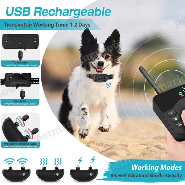 2 In 1 Wireless Electric Dog Fence and Training Collar – view 5