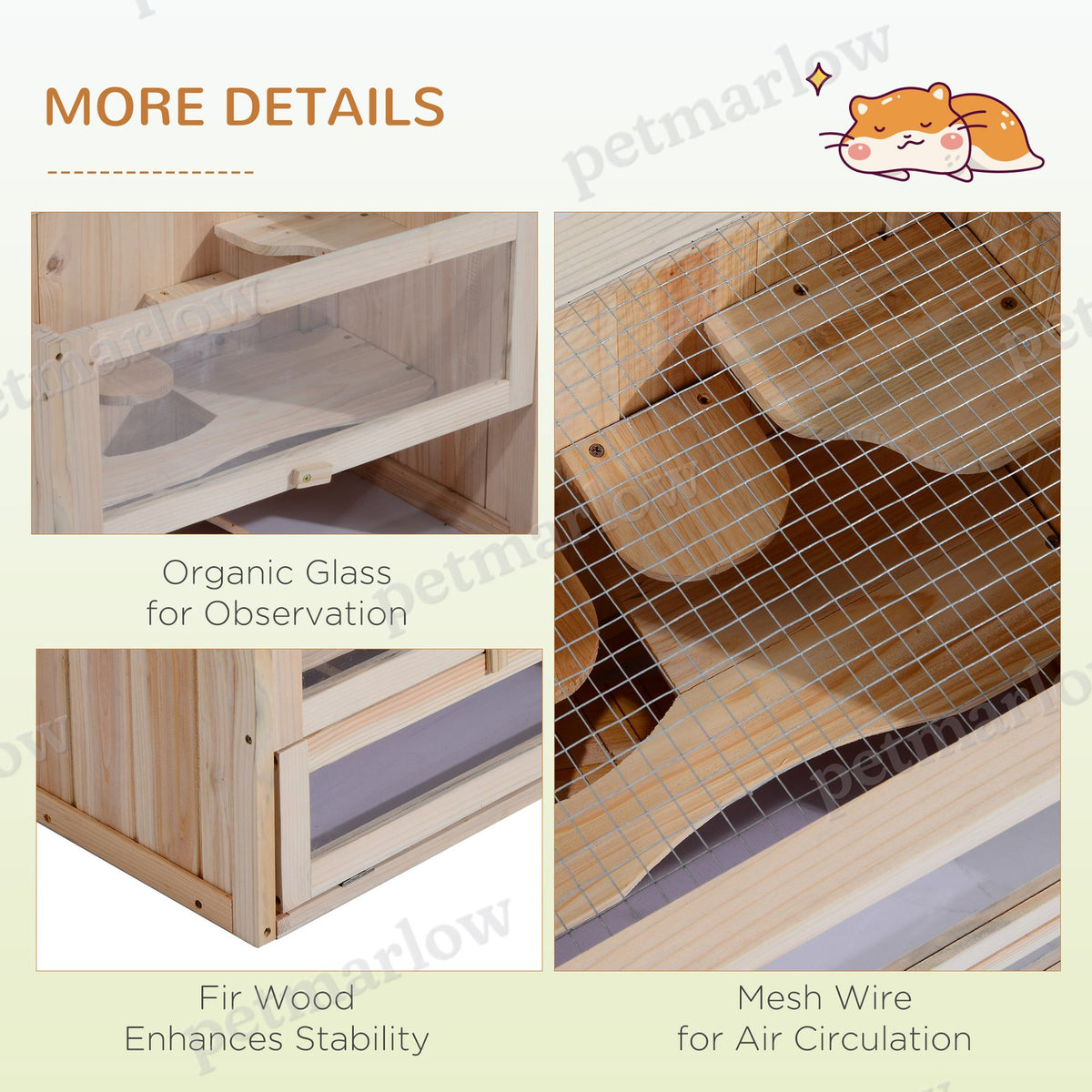 2-Level Hamster Cage for Small Animals with Openable Top – view 4