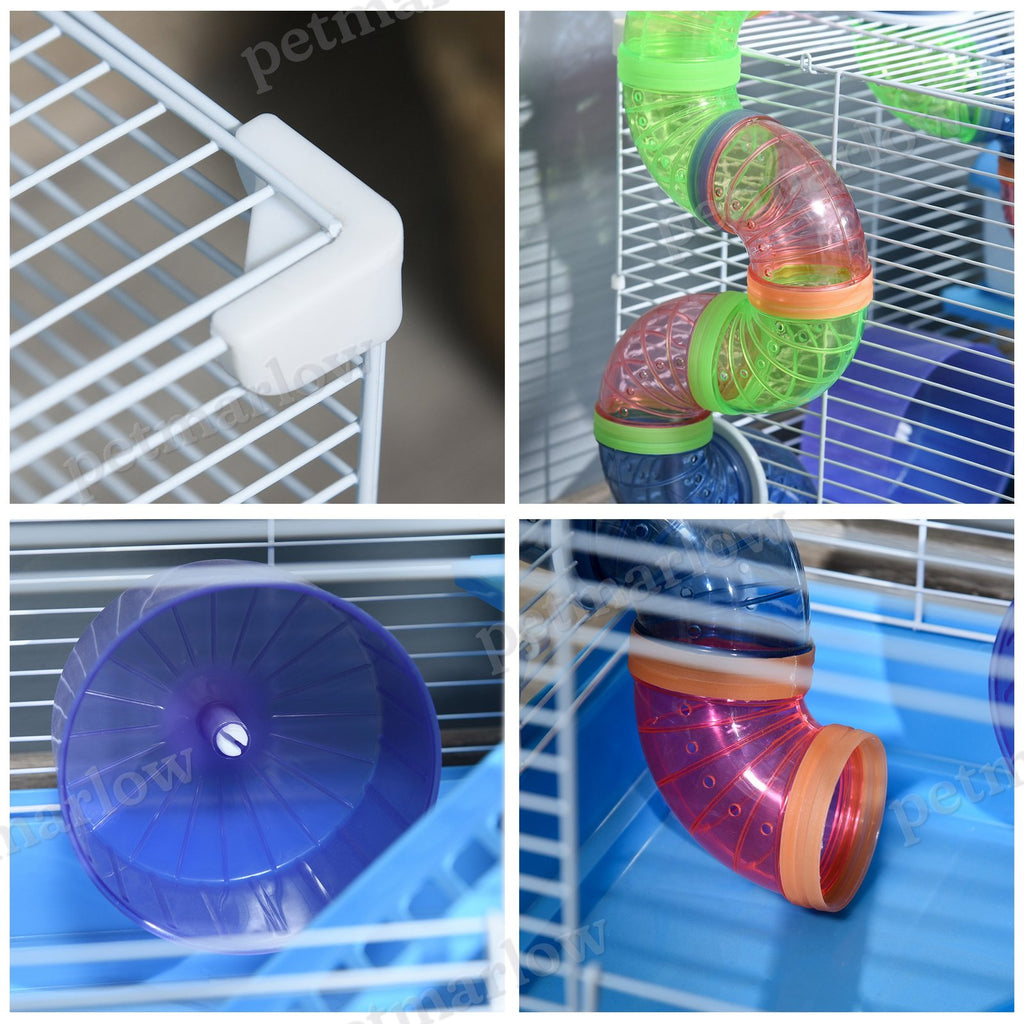 2-Level Hamster Cage with Exercise Wheel and Play Tubes – view 6