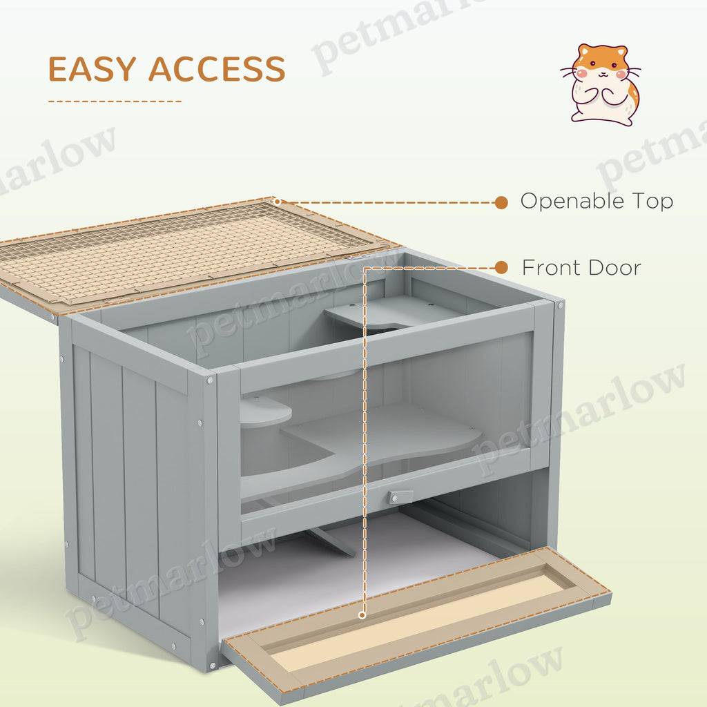 2-Level Hamster Cage with Openable Top and Door – view 5