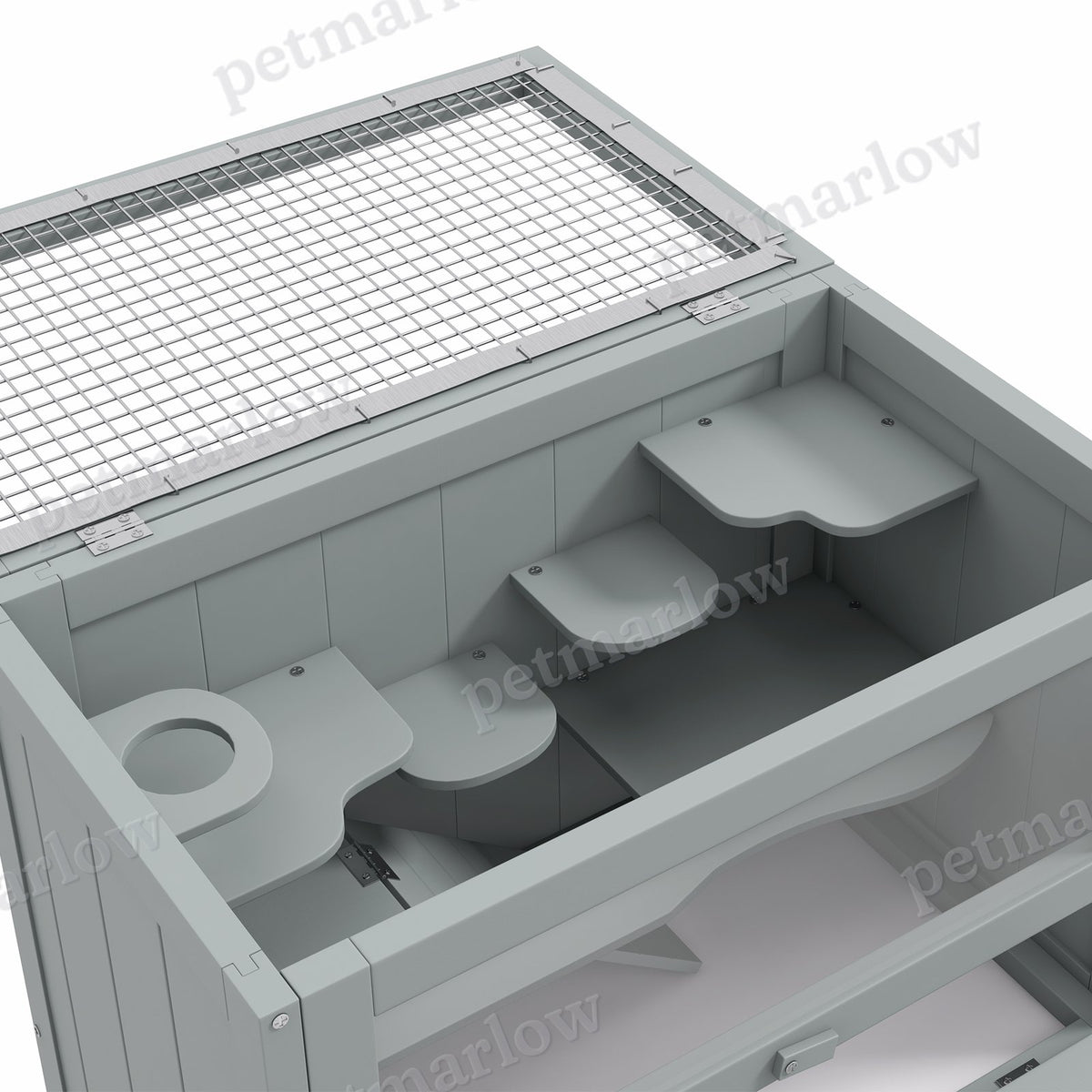 2-Level Hamster Cage with Openable Top and Door – view 6