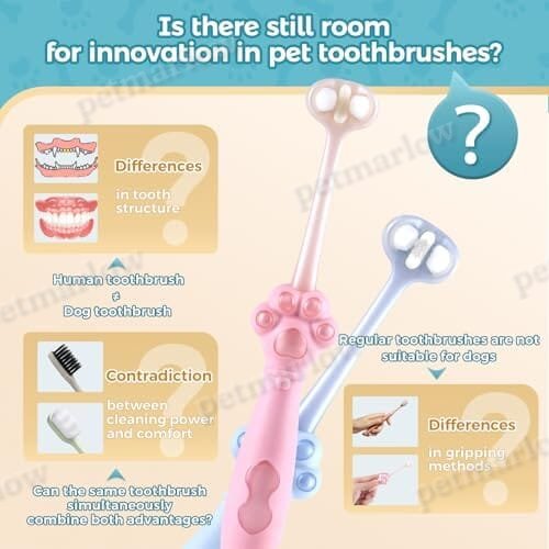 2-Pack 3-Sided Dog Toothbrush – view 2