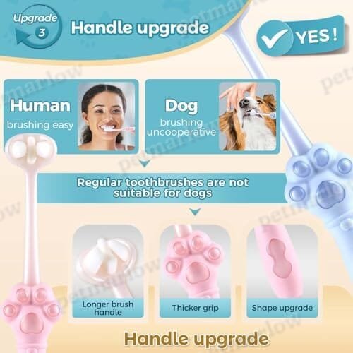 2-Pack 3-Sided Dog Toothbrush – view 5