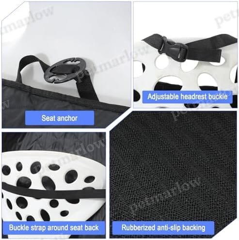 2 Pack Dog Car Seat Cover, Waterproof 600D Oxford Pet Car Front Seat Protector with Side Flaps – view 3