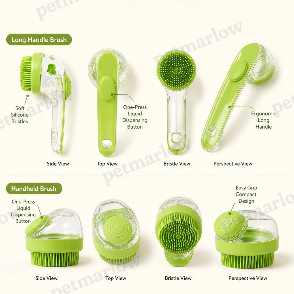 2 Pack Handheld Dog Cat Shower Brush – view 3