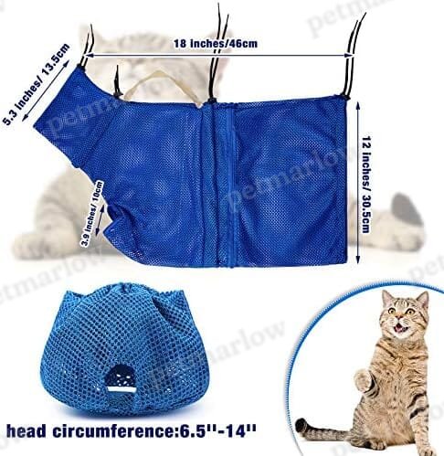 2 Pieces Cat Grooming Washer Mesh Bag Cat Muzzles Breathable Mesh – view 2