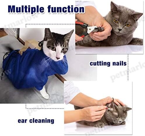 2 Pieces Cat Grooming Washer Mesh Bag Cat Muzzles Breathable Mesh – view 6