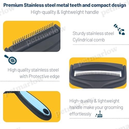 2-Sided Dematting & Deshedding Comb for Pets – view 5