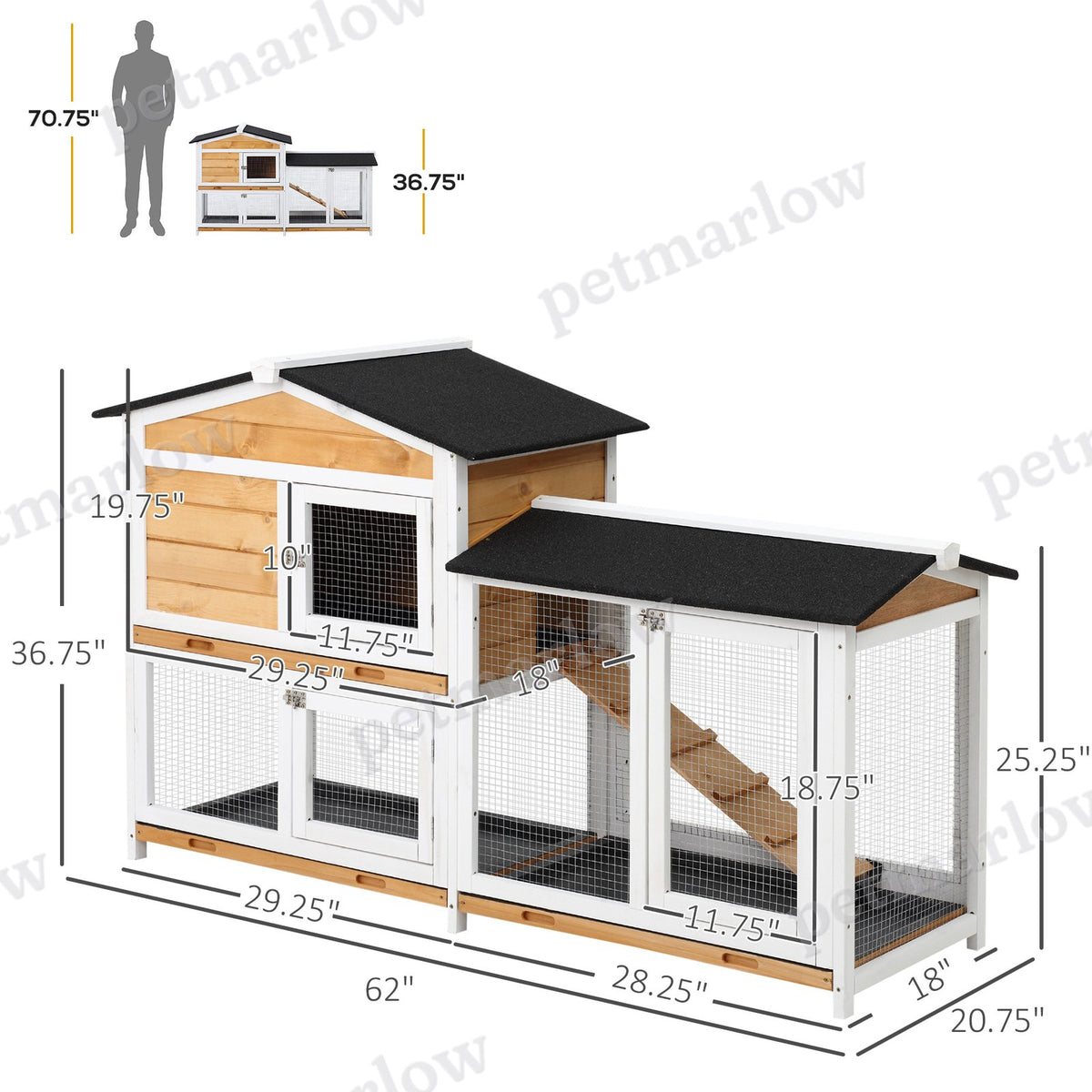 2 Storey Rabbit Hut for Indoor/Outdoor Use – view 4