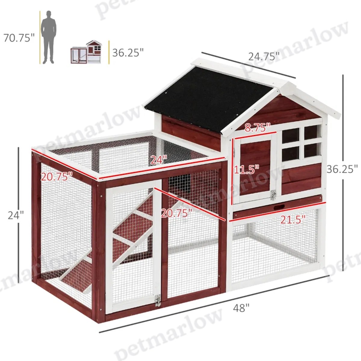 2-Story Rabbit Hutch for Indoor and Outdoor Use – view 4