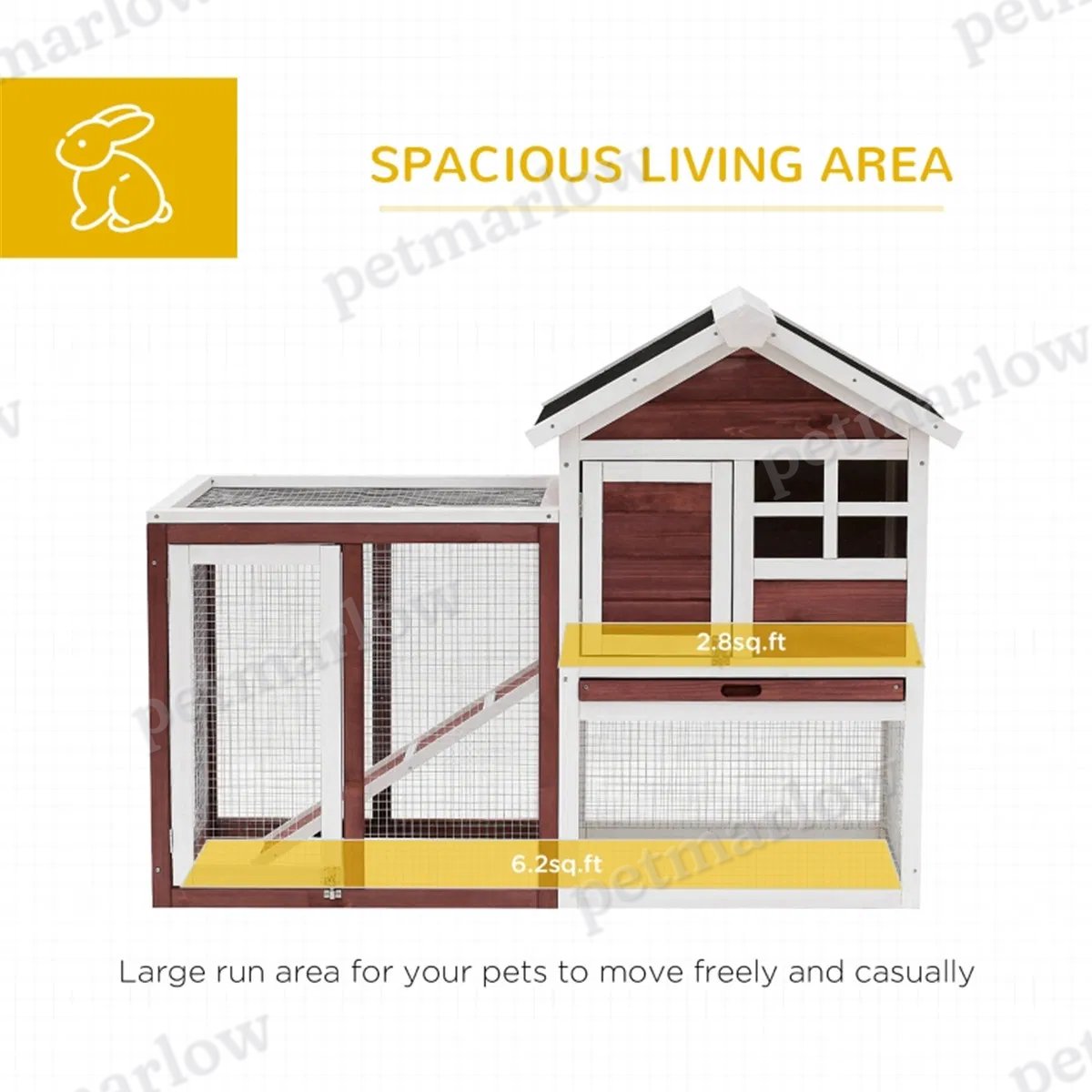 2-Story Rabbit Hutch for Indoor and Outdoor Use – view 6