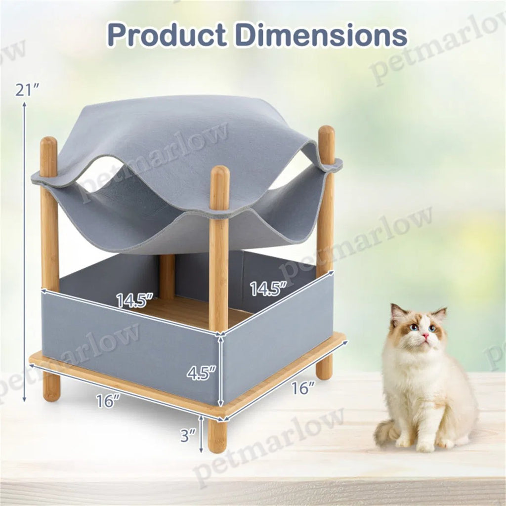 2-Tier Cat Condo with Hammock – view 5