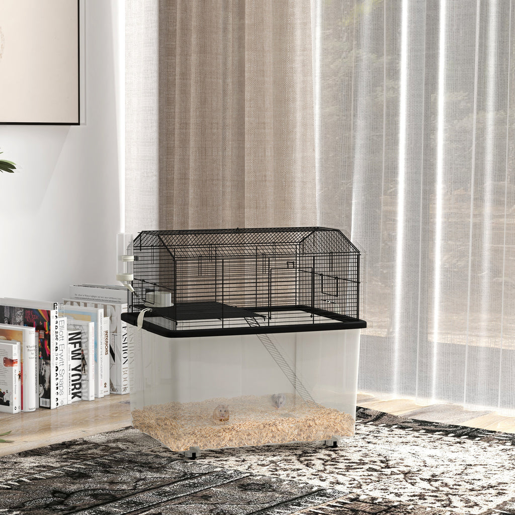 2-Tier Hamster Cage with Deep Base and Accessories