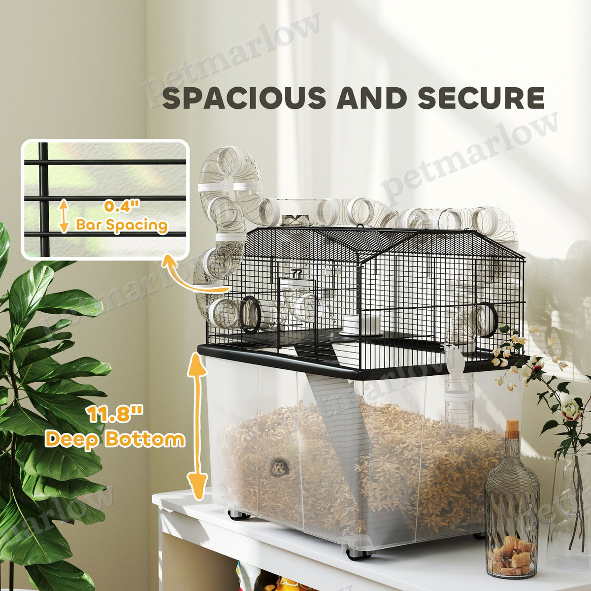 2 Tier Hamster Cage with Tube System and Accessories – view 3