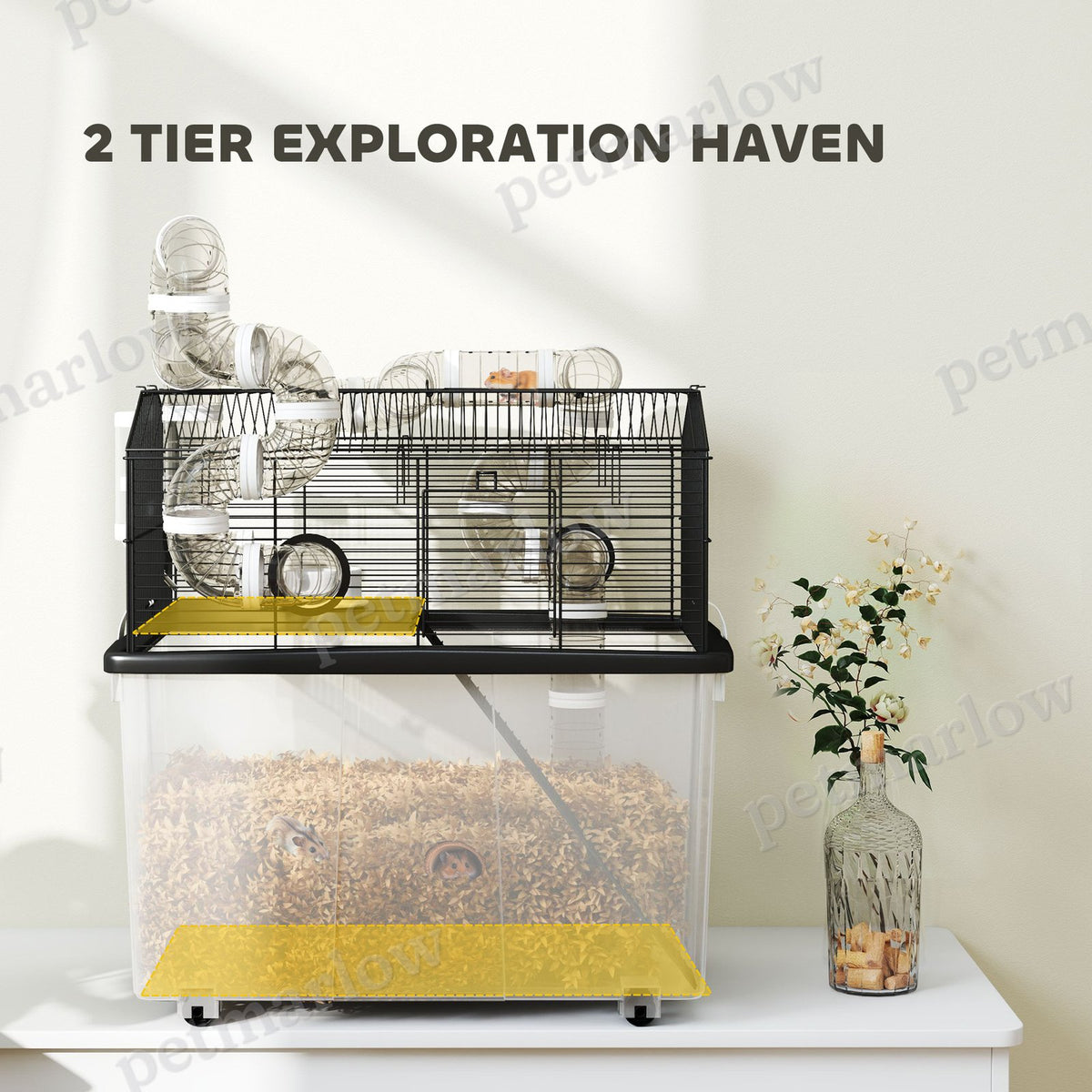 2 Tier Hamster Cage with Tube System and Accessories – view 4