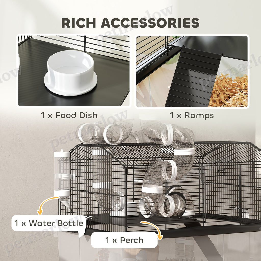 2 Tier Hamster Cage with Tube System and Accessories – view 5