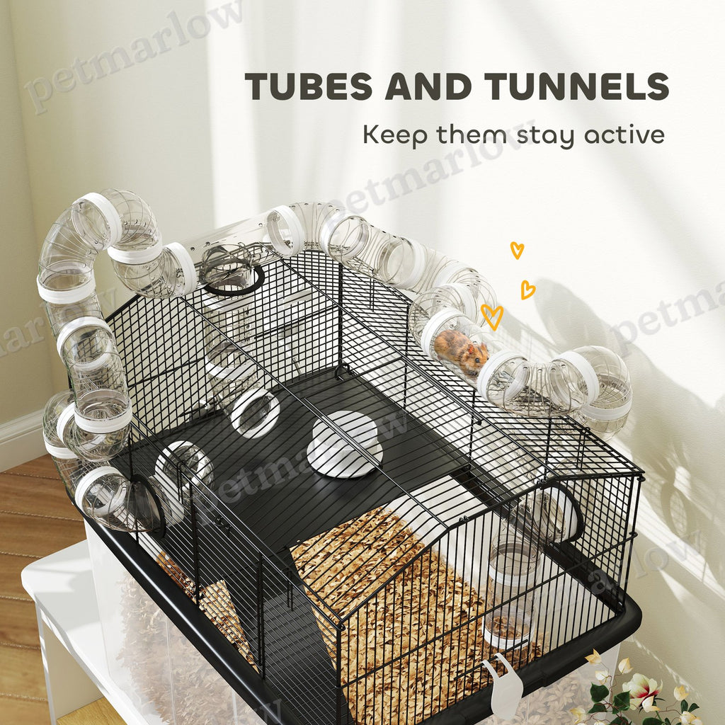 2 Tier Hamster Cage with Tube System and Accessories – view 6