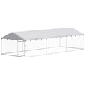Outdoor Dog Kennel for Large Dogs – Silver / 1860x415x160 mm