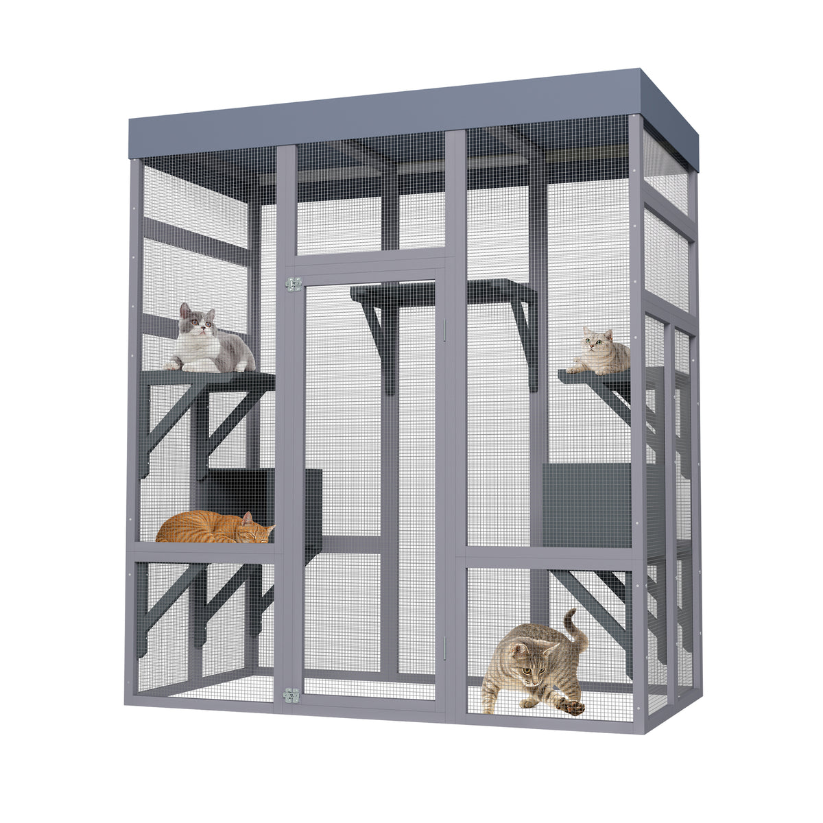 Large Wooden Catio with Waterproof Roof – view 11