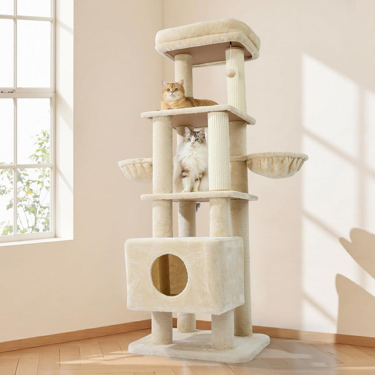 Large Cat Tree with Washable Perch for Medium to Large Cats – view 14