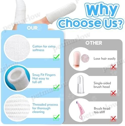 20Pcs Dog Toothbrush Soft Fabric Dog Finger Toothbrush – view 6