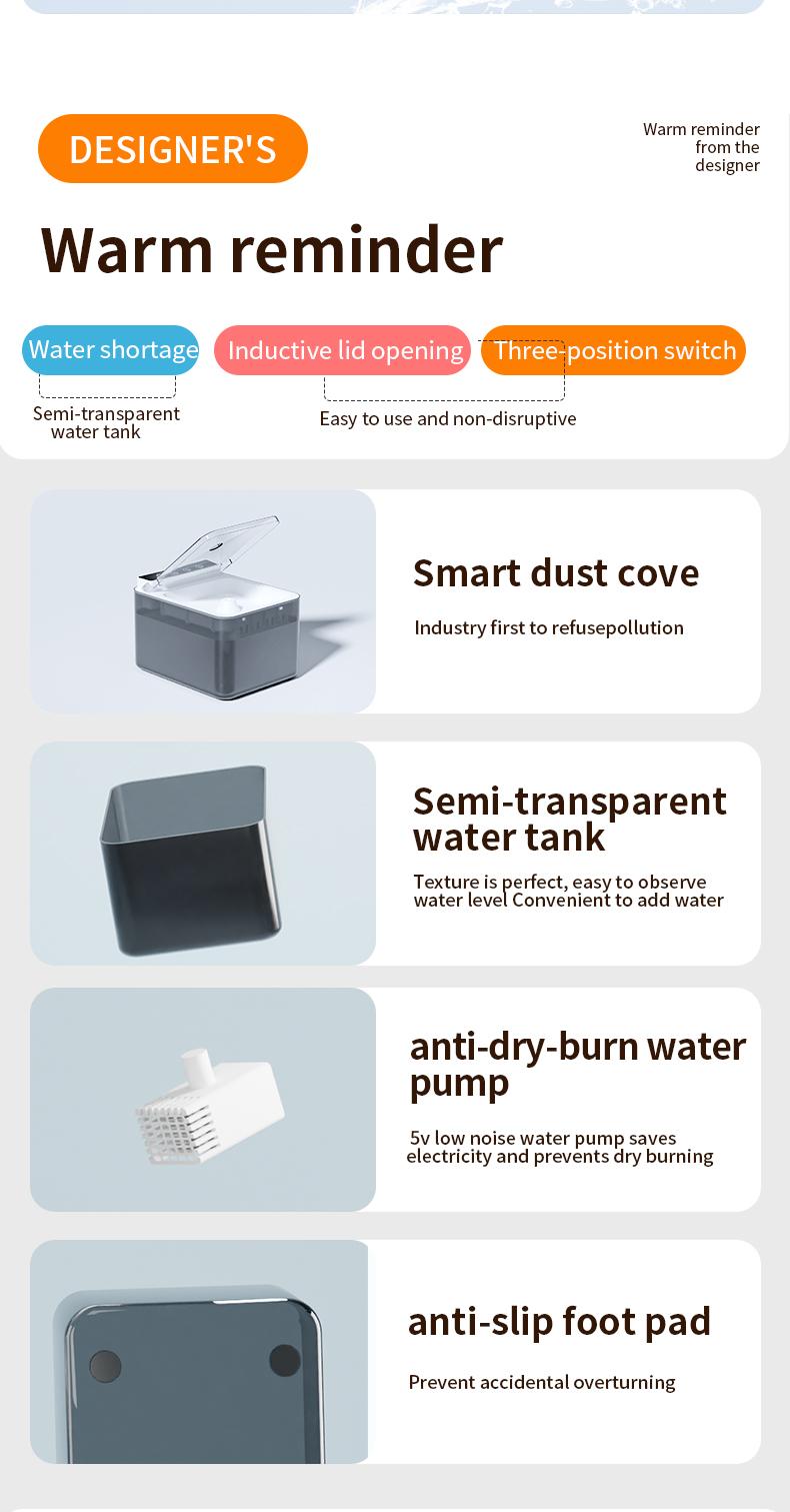 Wireless Charging Cat Water Fountain – view 8