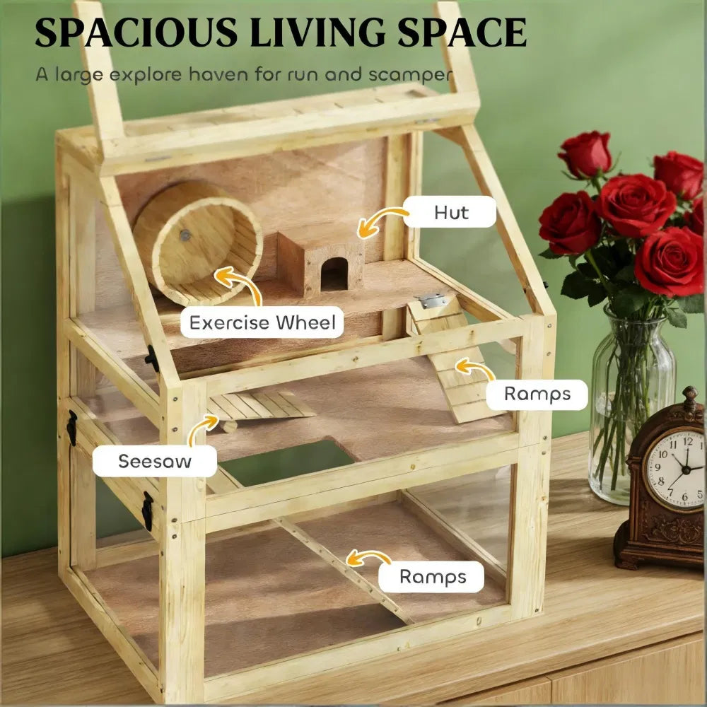 Spacious Hamster Cage with Multi-Layer Design – view 8