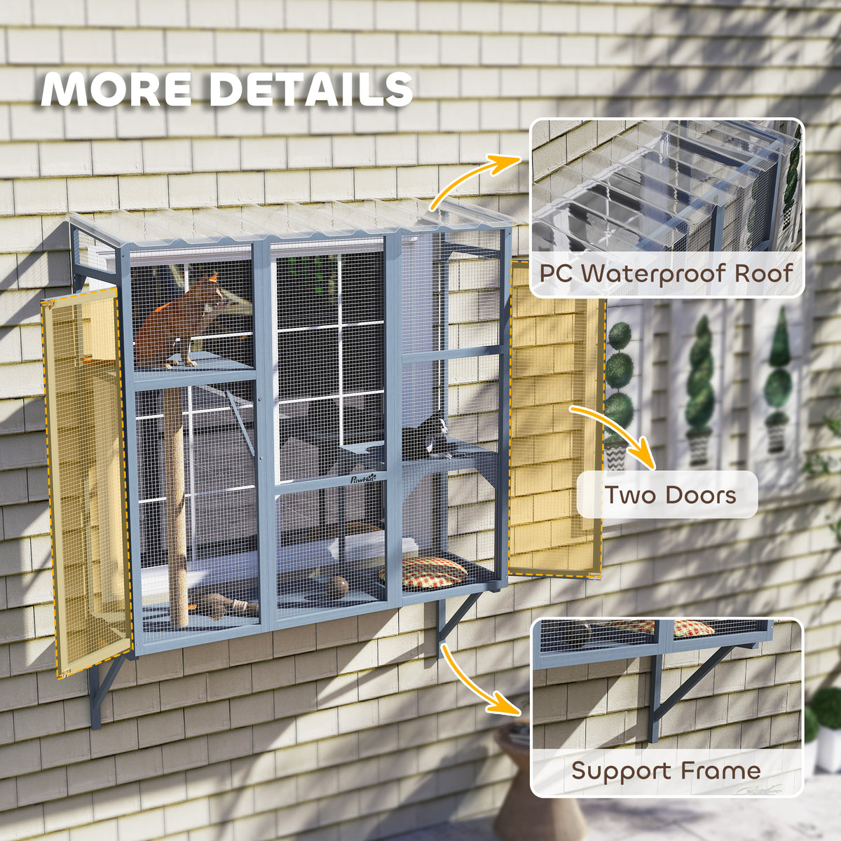 Outdoor Catio for 2-3 Large Indoor Cats – view 9