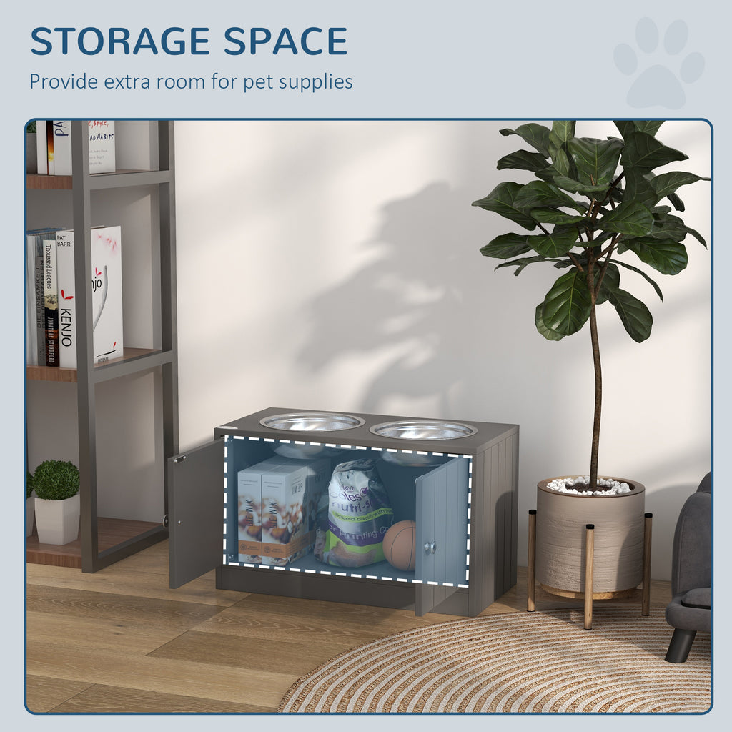 Elevated Dog Bowls with Storage Cabinet for Organized Feeding – view 9
