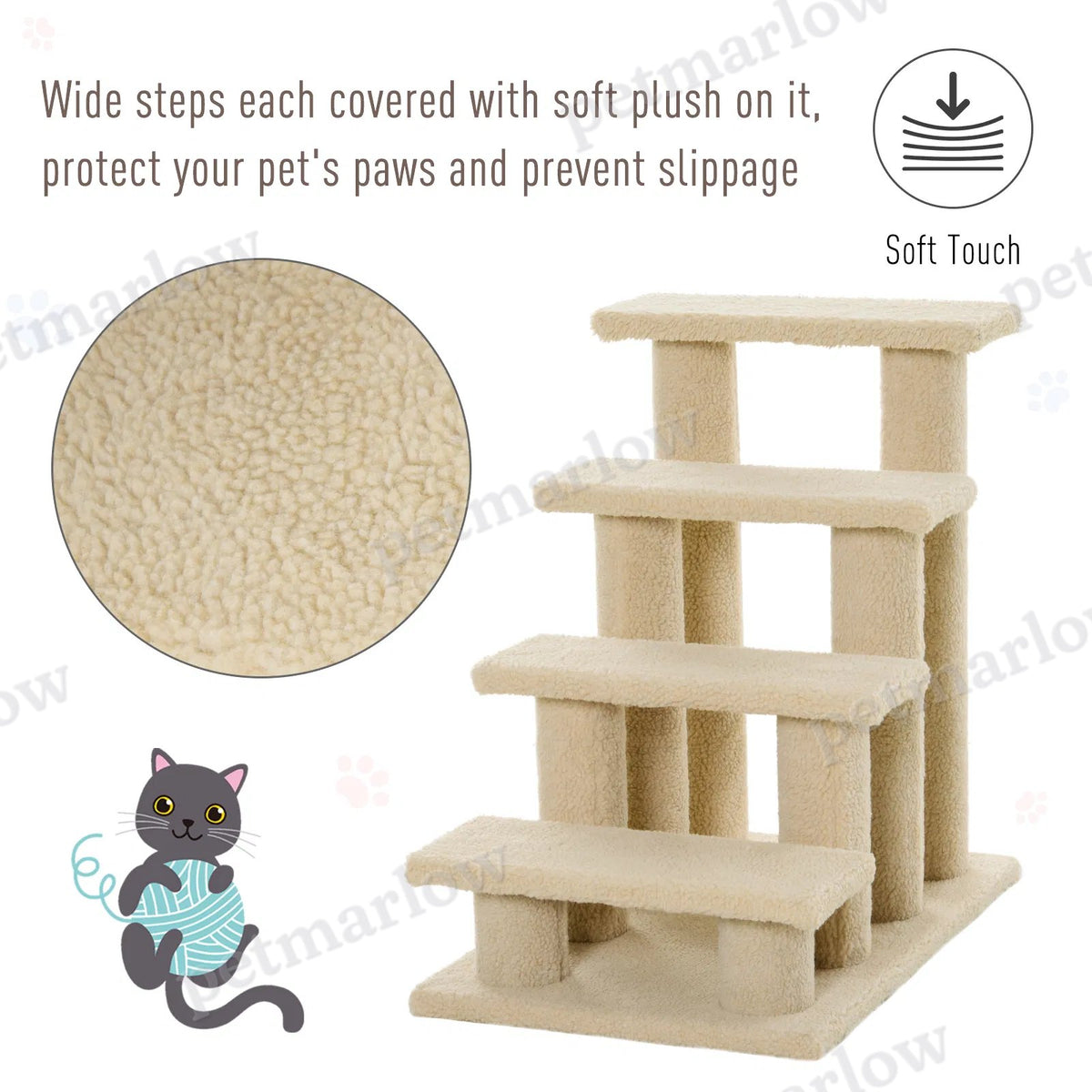23.5" 4 Tier Pet Stairs – view 3