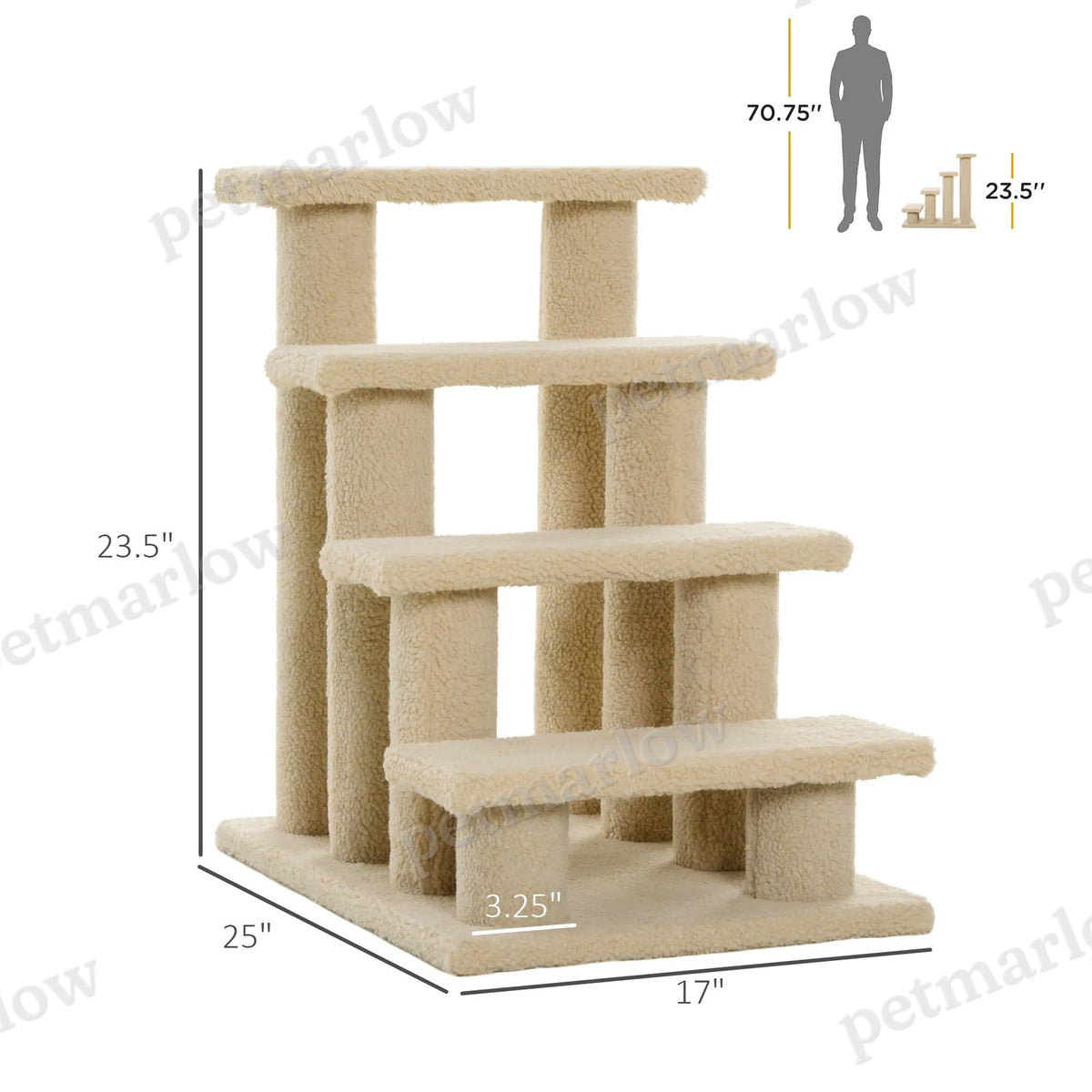 23.5" 4 Tier Pet Stairs – view 4