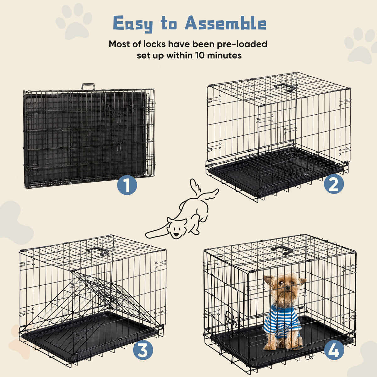 24-30 Inch Single Door Dog Cage – view 12