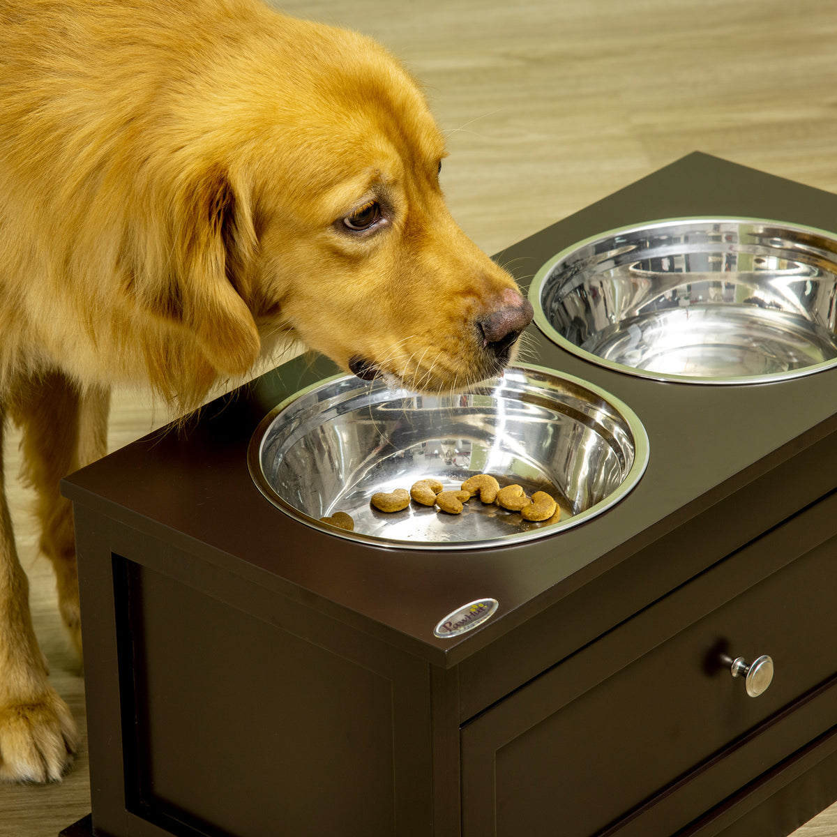 Large Elevated Dog Bowls with Storage Drawer for Easy Feeding – view 9