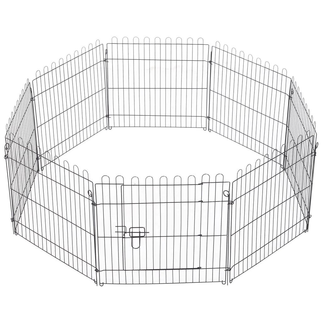 24-Inch 8-Panel Dog Playpen for Safe Outdoor Exercise