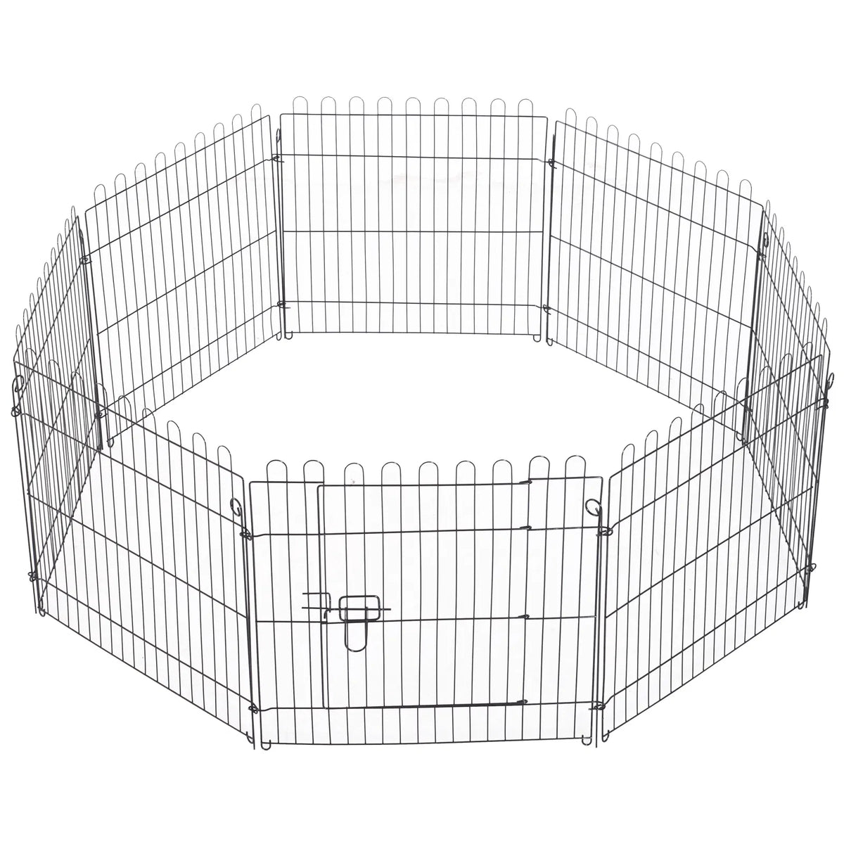 24-Inch 8-Panel Dog Playpen for Safe Outdoor Exercise