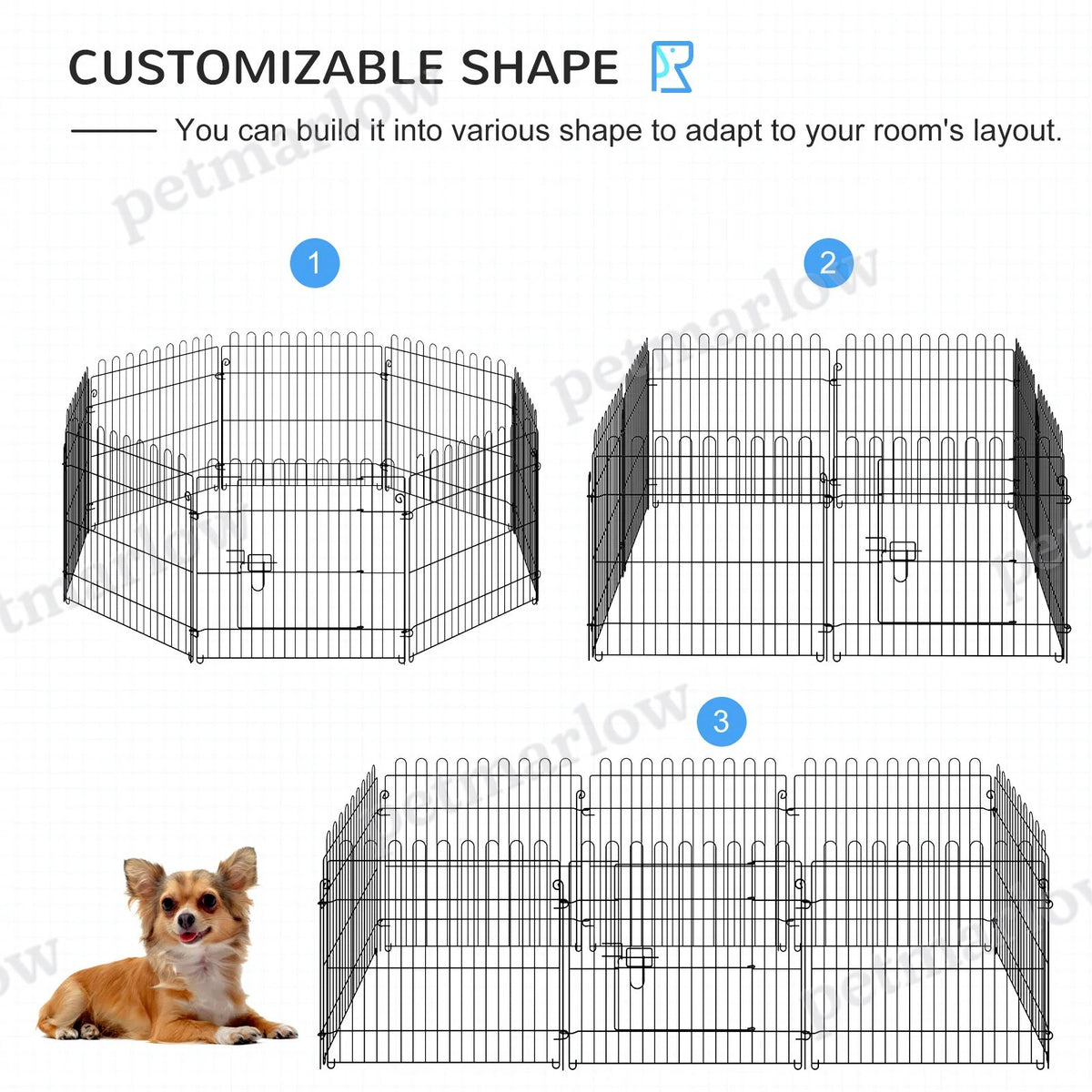 24-Inch 8-Panel Dog Playpen for Safe Outdoor Exercise – view 4