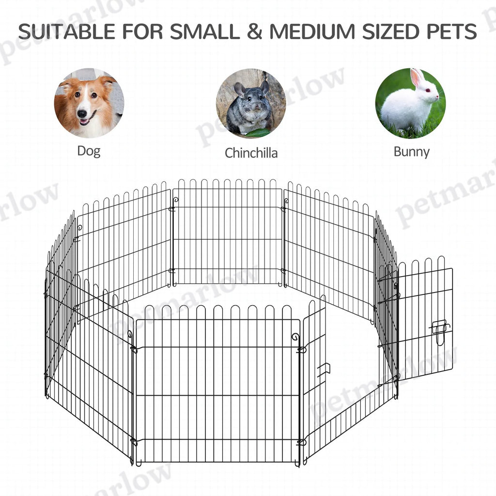 24-Inch 8-Panel Dog Playpen for Safe Outdoor Exercise – view 6