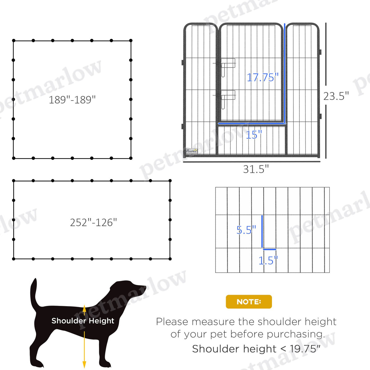 24 Panel Dog Playpen for Small and Medium Dogs – view 5