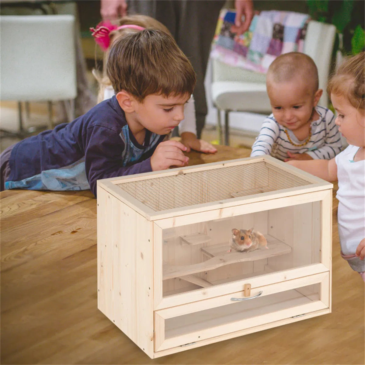 Hamster Cage with Flip Roof and Multi-Ladder Activity Areas – view 7