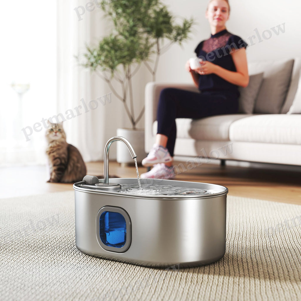 Stainless Steel Cat Water Fountain with Large Capacity – view 3