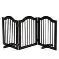24" Foldable Freestanding Dog Gate for Small Dogs – Black