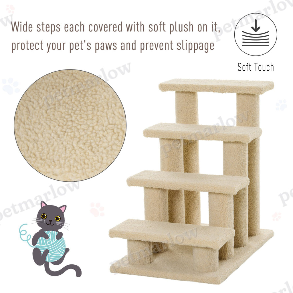 25" 4-Step Multi-Level Carpeted Cat Scratching Post – view 3