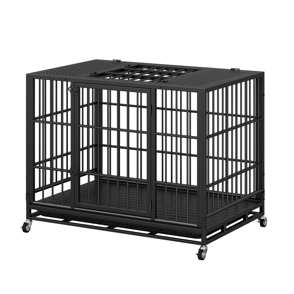 Heavy Duty Dog Crate with Lockable Wheels – view 7